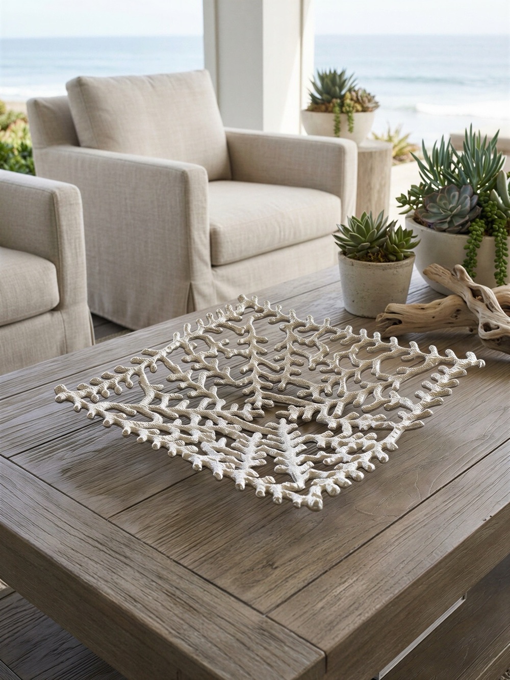 Coastal Coral Statement Bowl